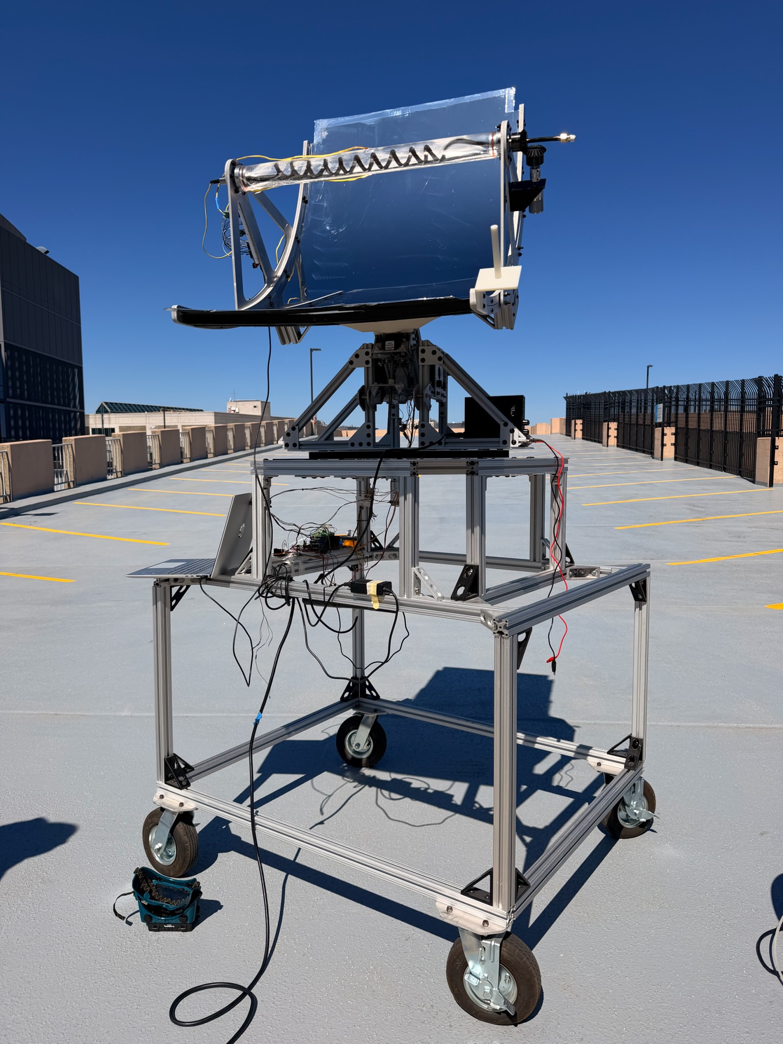 Solar trough outdoor testing