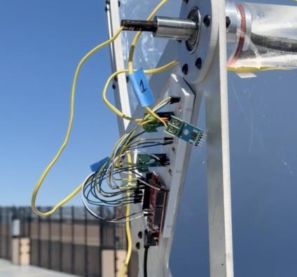 Close-up of Arduino and thermocouple wiring
